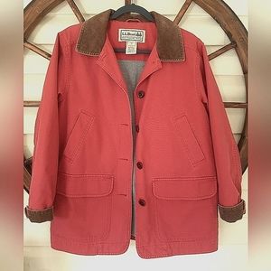 Women's L.L Bean Red Barn Chore Field Jacket Petite Medium